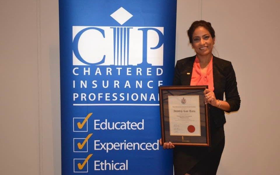 Aman Turna receiving her CIP designation