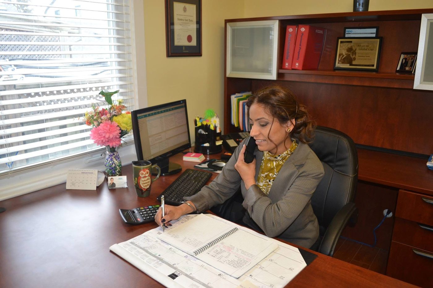 Aman Turna on a call with a client